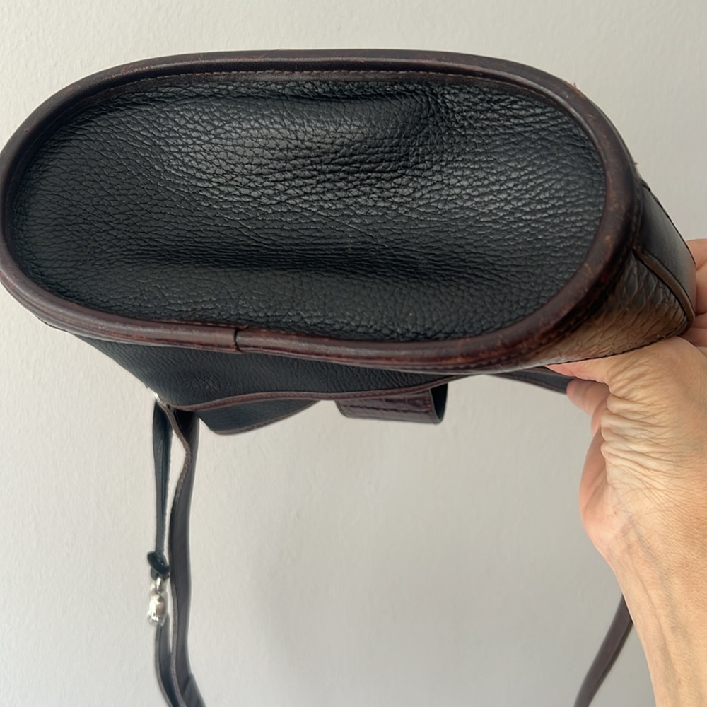 Brighton Black & Brown Leather Shoulder Bag long strap excellent condition - Picture 9 of 10